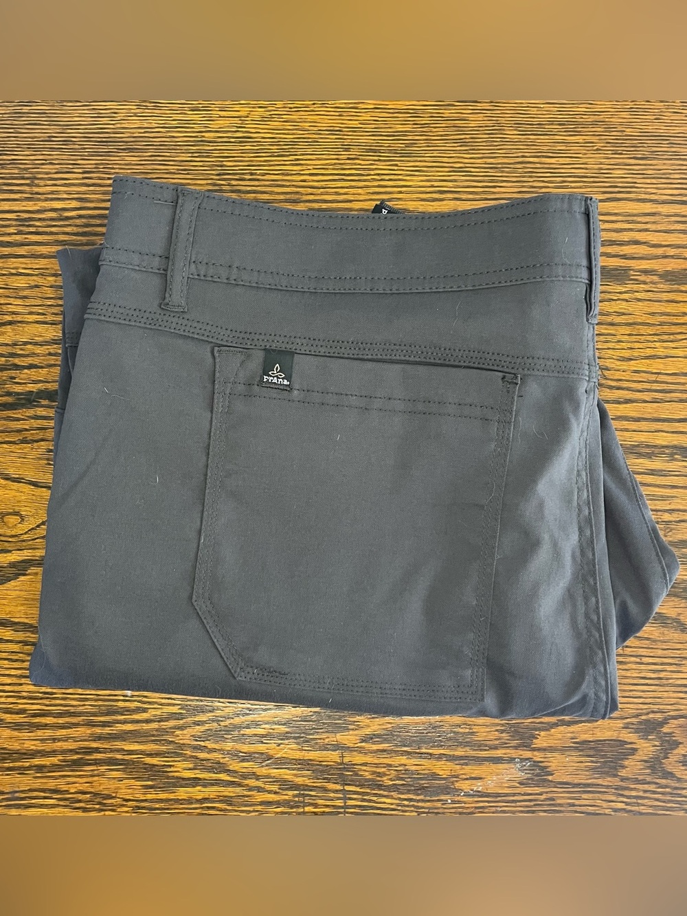 PrAna Stretch Zion Pants Gray Men's 40x28 Straight Fit Hiking Cargo Belted Nylon